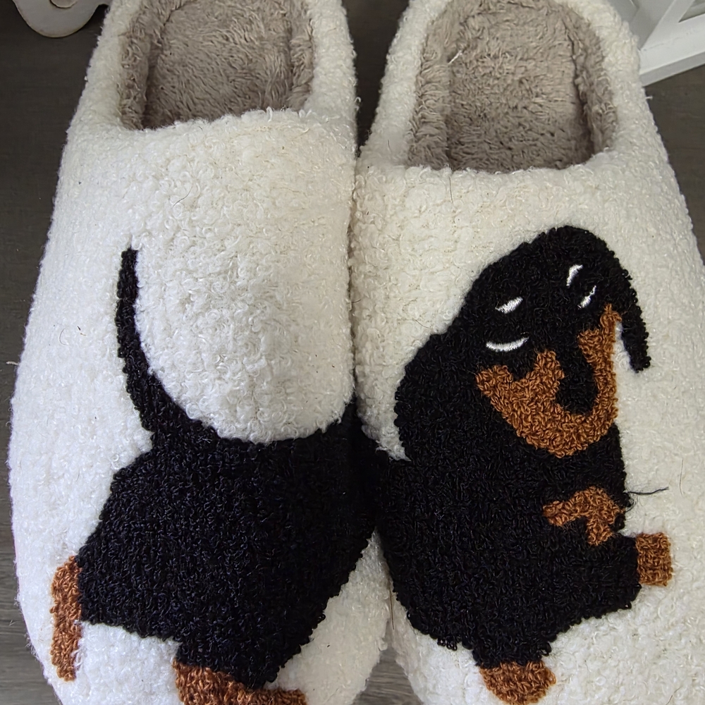 Cozy White Dog Slippers